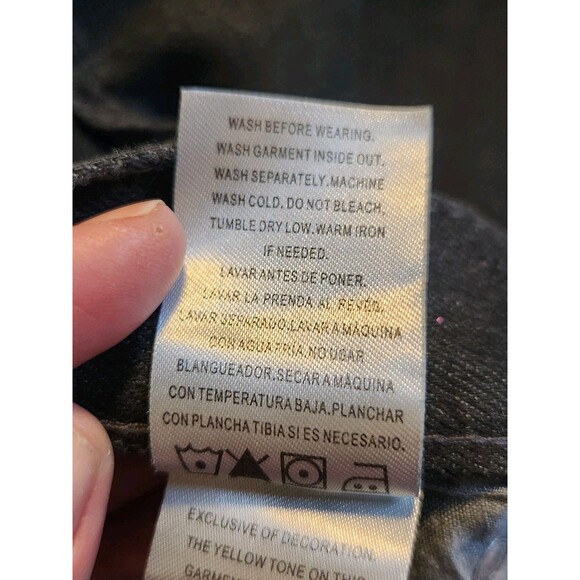 Structure Mens Size 38X32 Black Denim Slim Fit Straight Leg Jeans - Picture 6 of 9